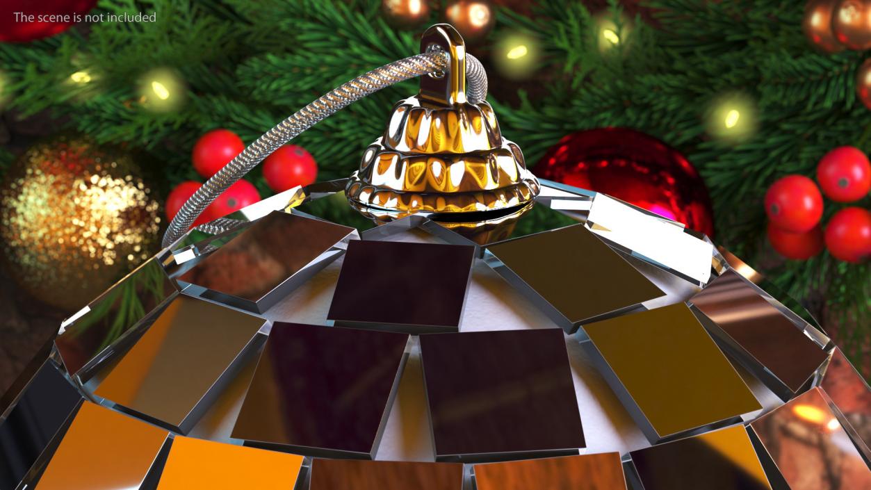 Disco Bauble for Xmas Tree Small Silver 3D model