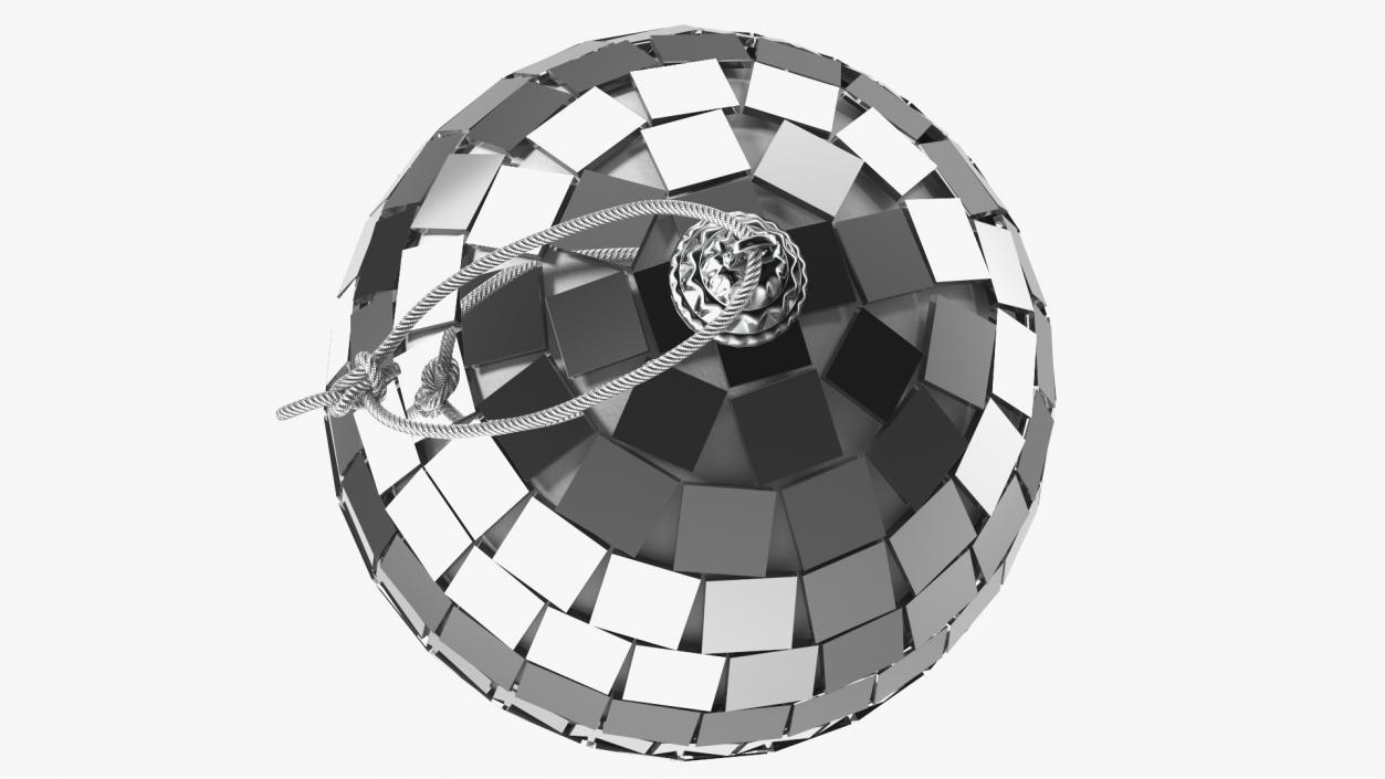 Disco Bauble for Xmas Tree Small Silver 3D model