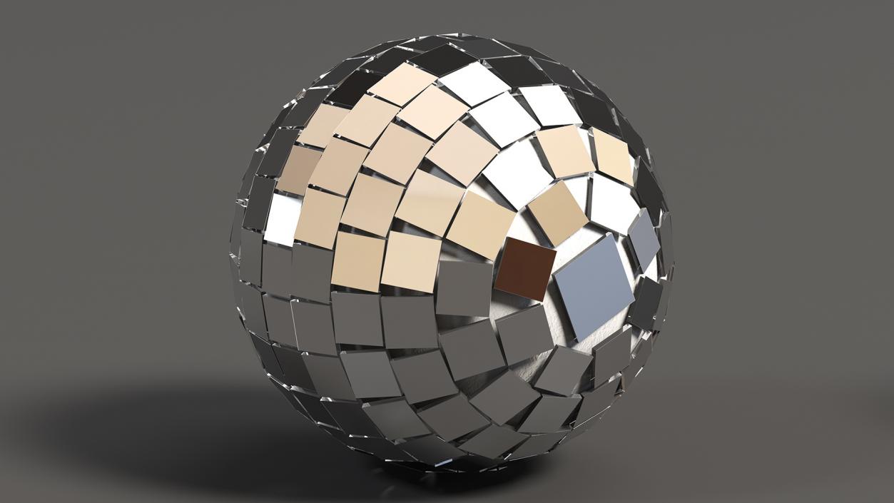 Disco Bauble for Xmas Tree Small Silver 3D model