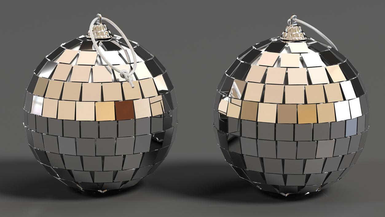 Disco Bauble for Xmas Tree Small Silver 3D model