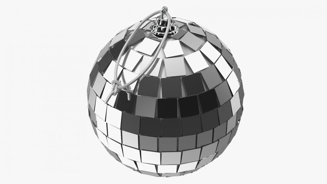 Disco Bauble for Xmas Tree Small Silver 3D model