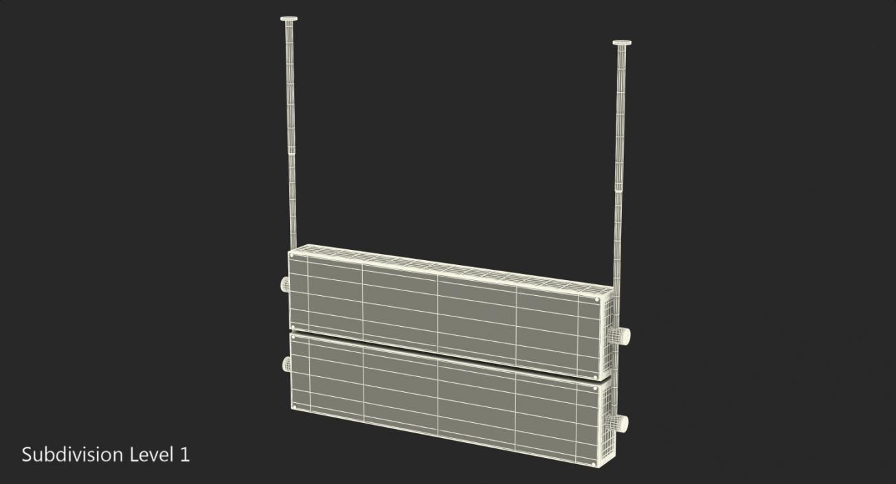 3D Blank Airport Sign model