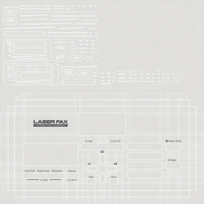 3D Laser Copy Fax Print Machine model