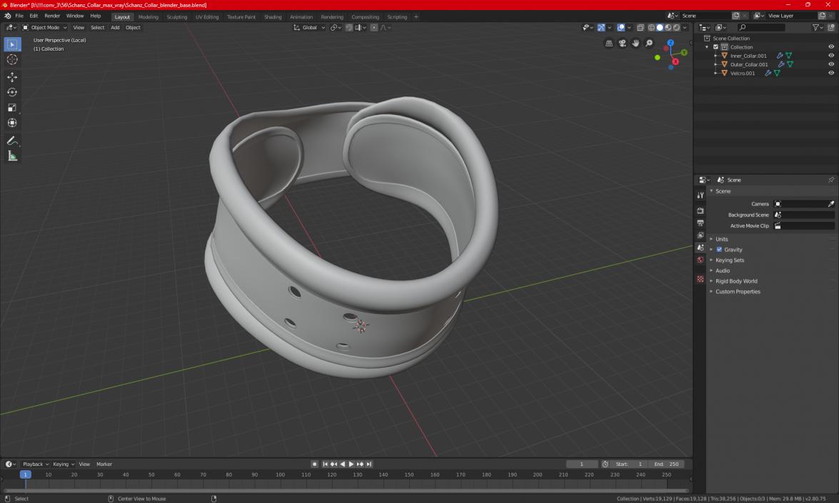 3D Schanz Collar model