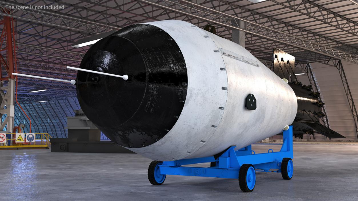 Tsar Bomba AN602 on Cart 3D model