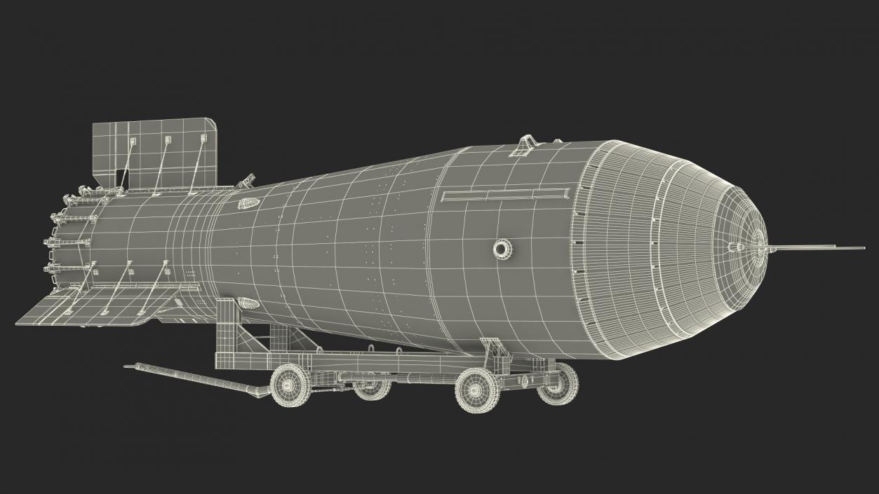 Tsar Bomba AN602 on Cart 3D model