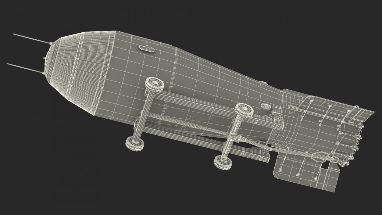 Tsar Bomba AN602 on Cart 3D model