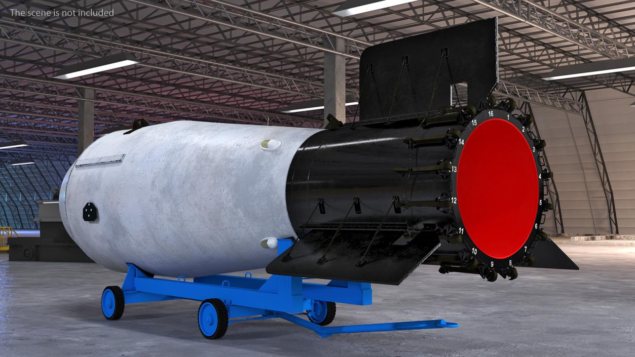 Tsar Bomba AN602 on Cart 3D model