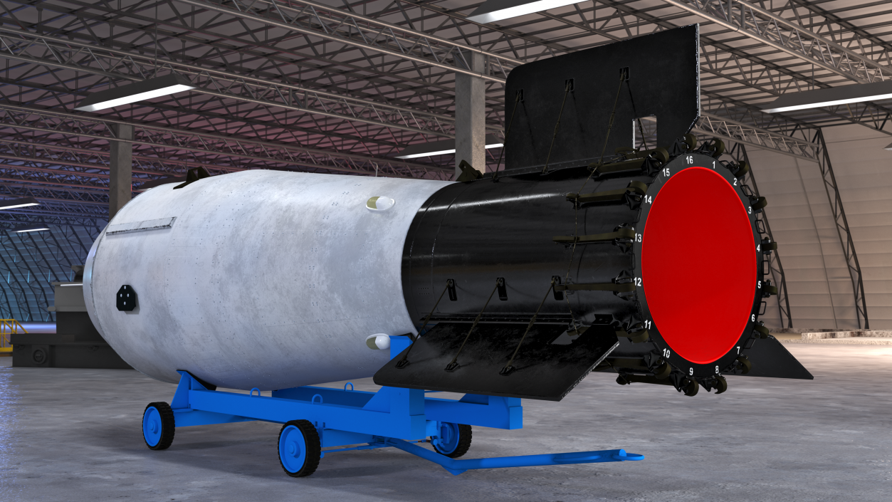 Tsar Bomba AN602 on Cart 3D model