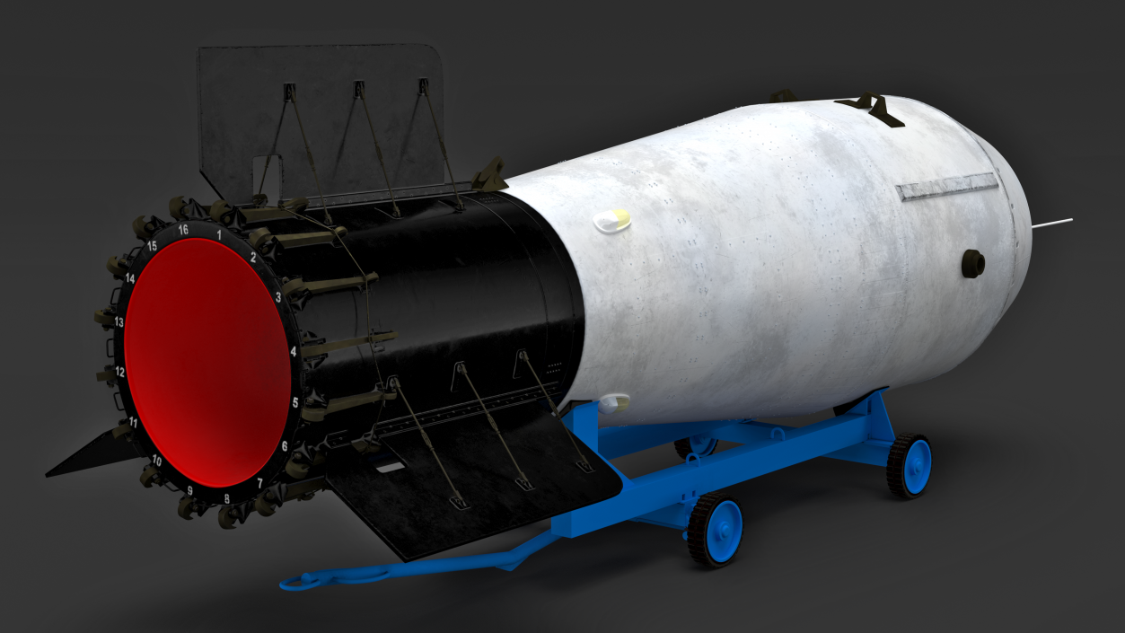 Tsar Bomba AN602 on Cart 3D model