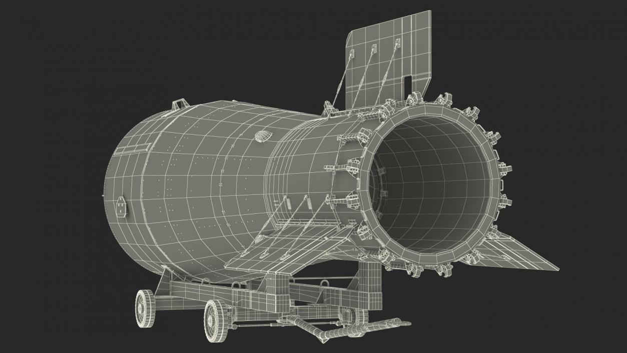 Tsar Bomba AN602 on Cart 3D model