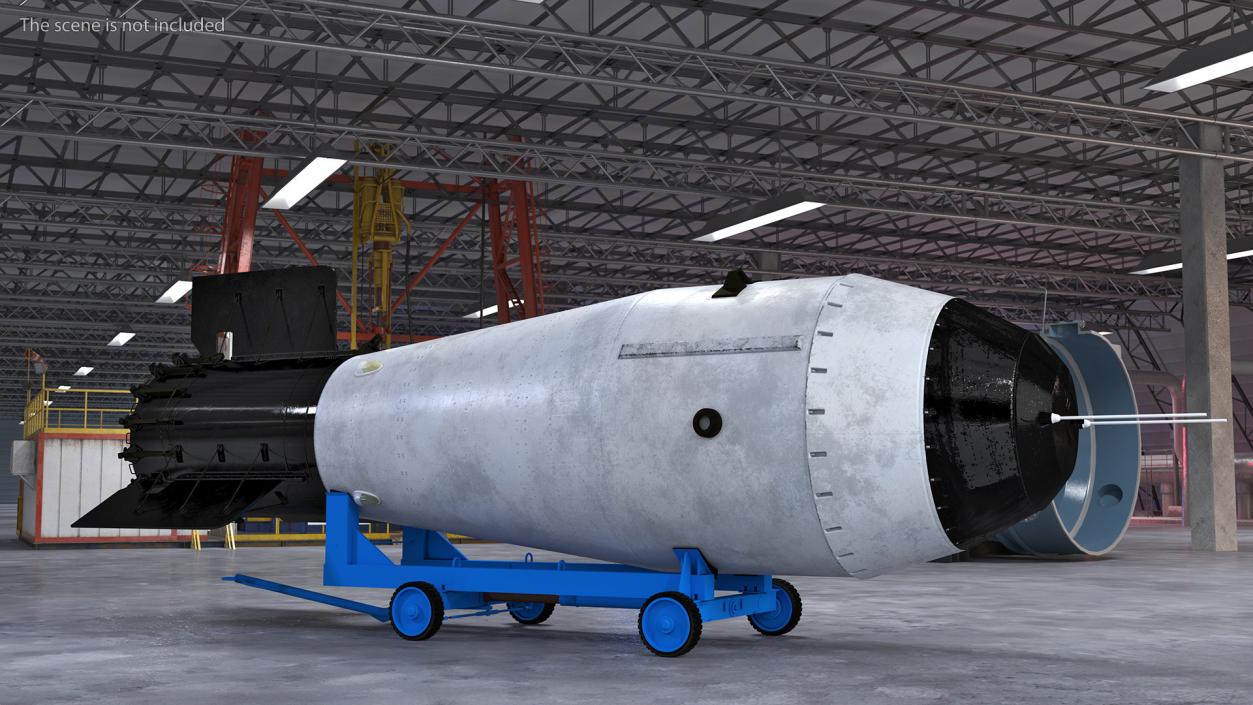 Tsar Bomba AN602 on Cart 3D model