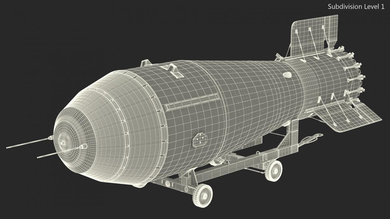 Tsar Bomba AN602 on Cart 3D model