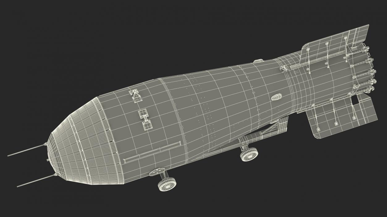 Tsar Bomba AN602 on Cart 3D model