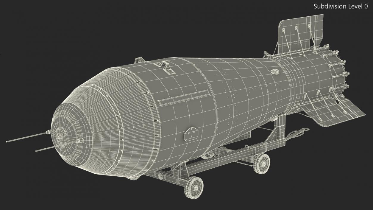 Tsar Bomba AN602 on Cart 3D model