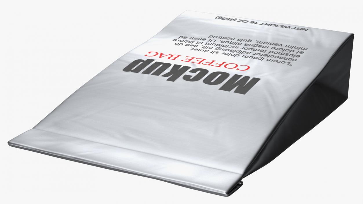 Foil Coffee Bag Mockup 3D