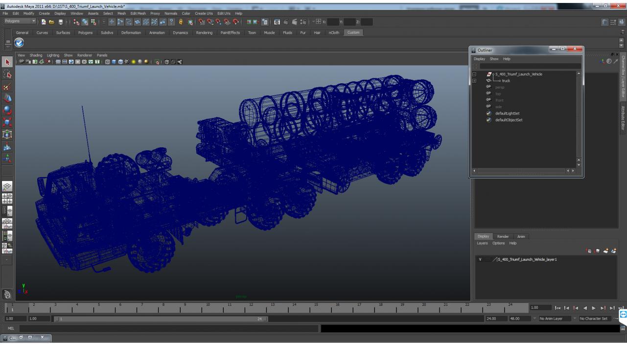 S-400 Triumf Launch Vehicle 3D