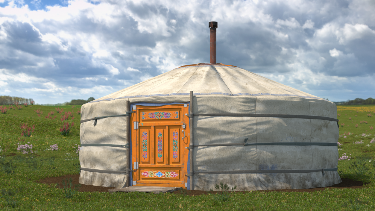 3D Traditional Mongolian Yurt