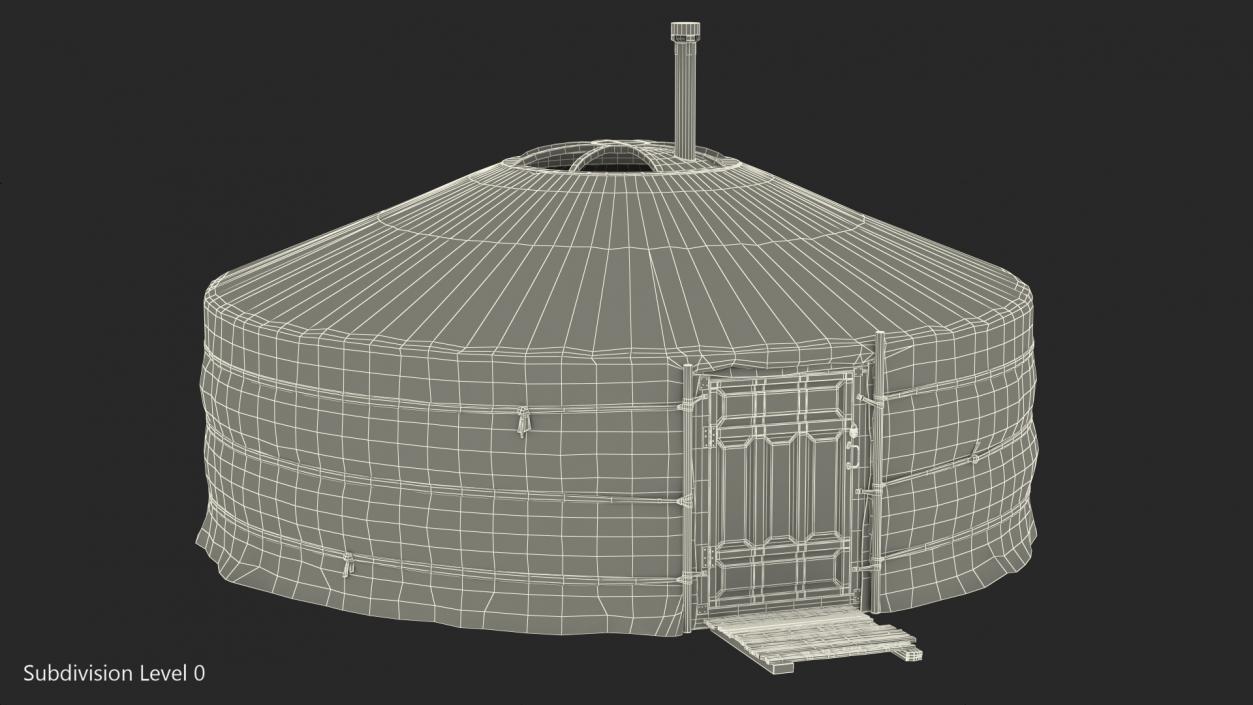 3D Traditional Mongolian Yurt