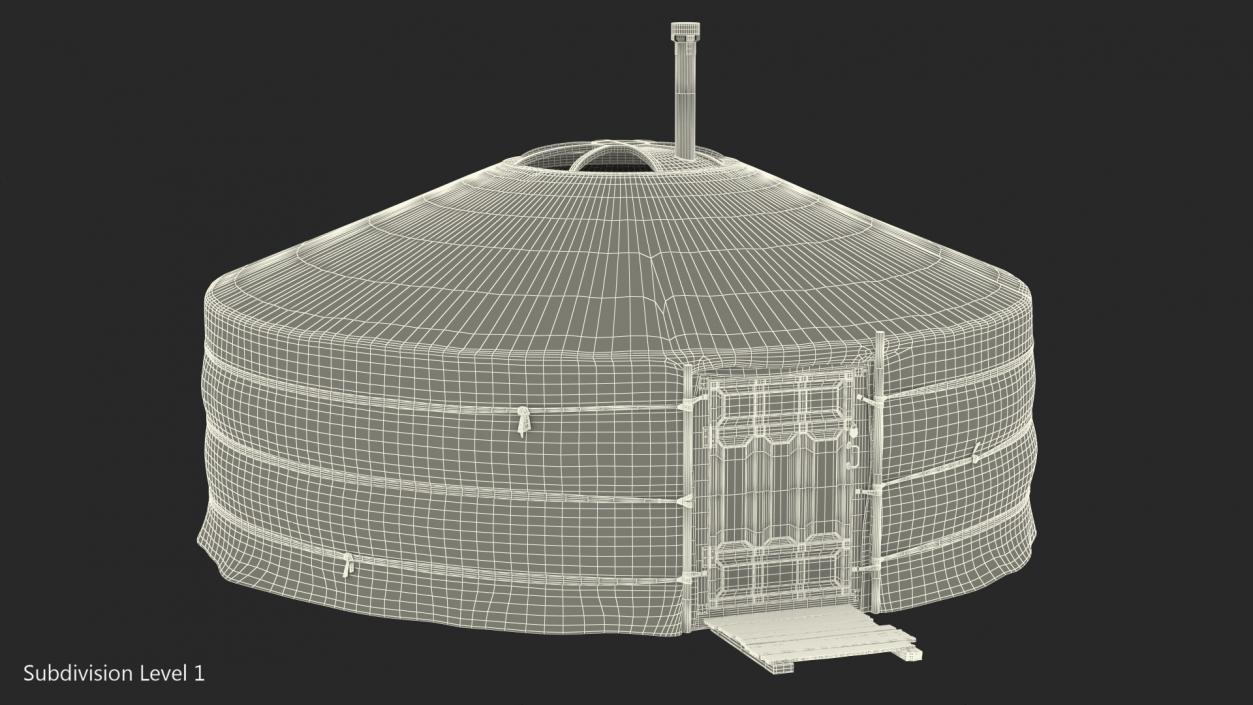 3D Traditional Mongolian Yurt