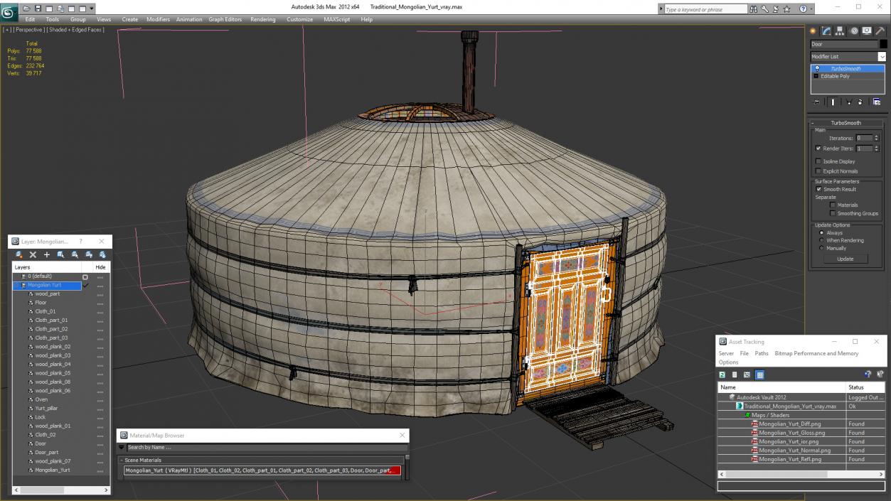 3D Traditional Mongolian Yurt