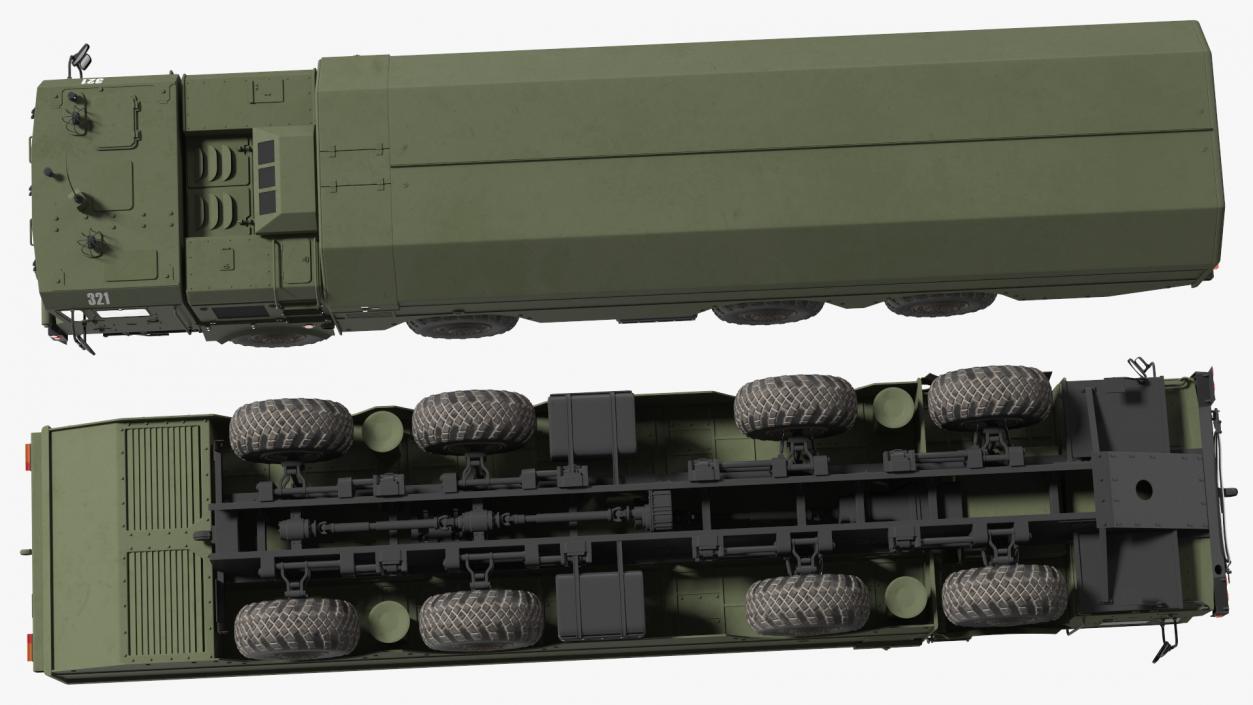 3D 300P Bastion-P Mobile Defence Missile System Rigged