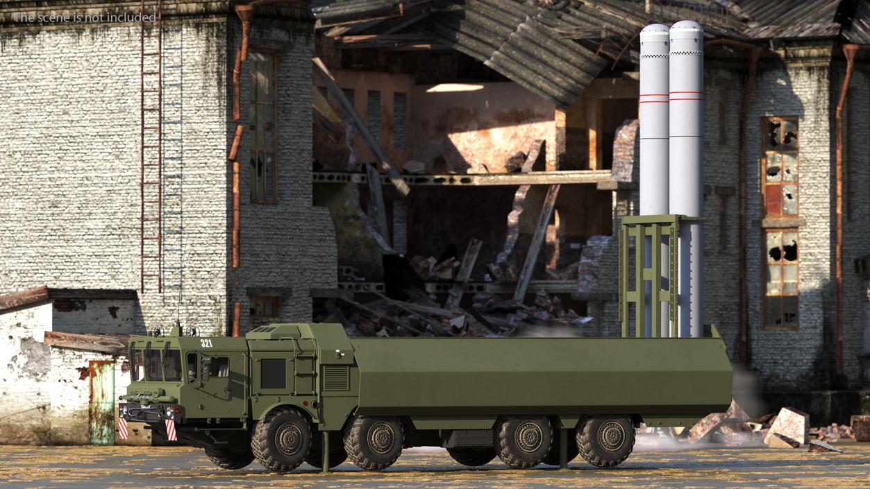 3D 300P Bastion-P Mobile Defence Missile System Rigged