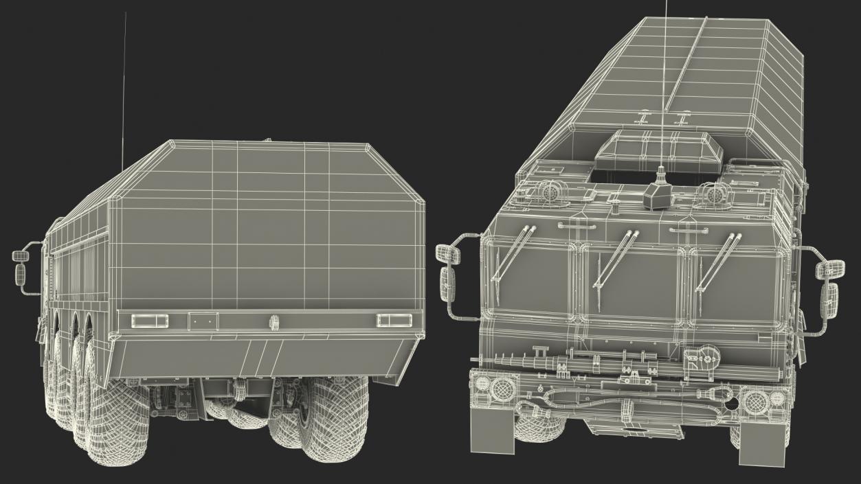 3D 300P Bastion-P Mobile Defence Missile System Rigged