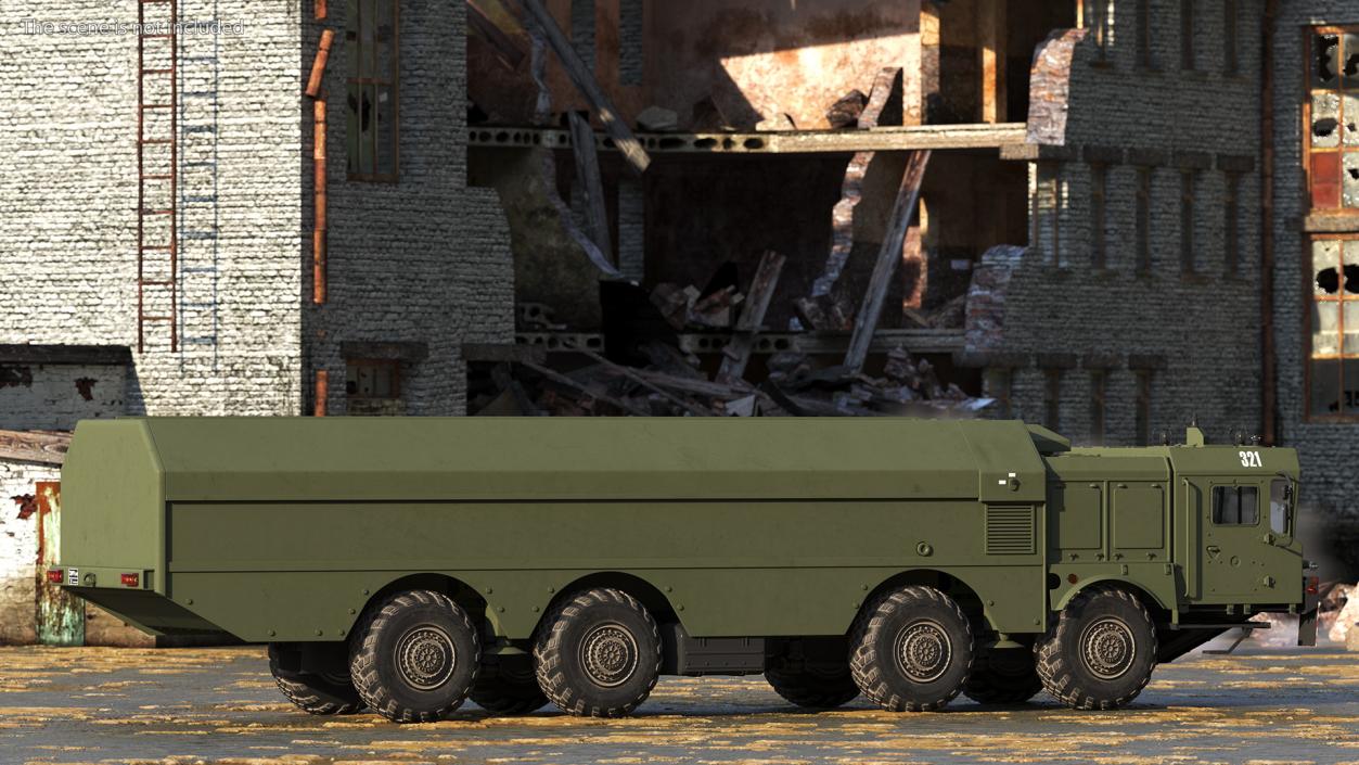 3D 300P Bastion-P Mobile Defence Missile System Rigged