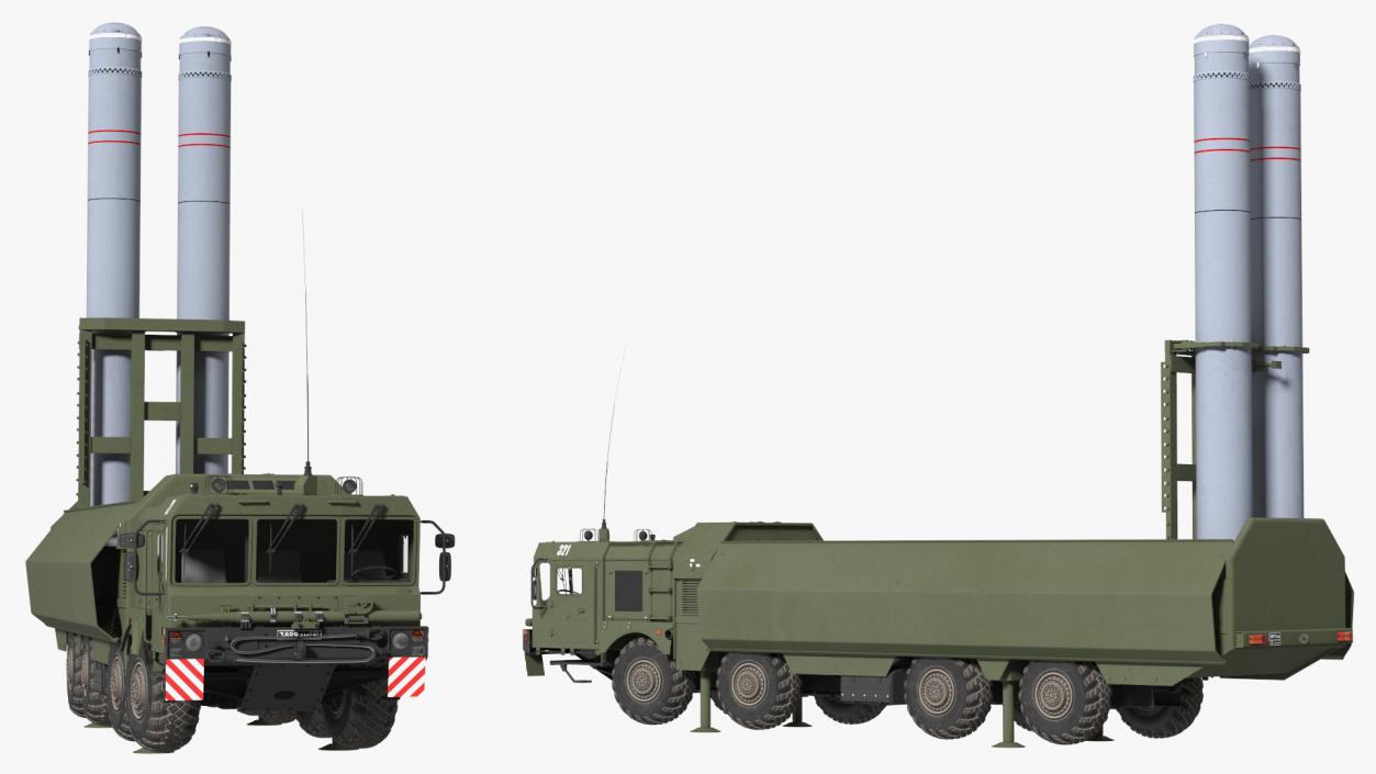 3D 300P Bastion-P Mobile Defence Missile System Rigged