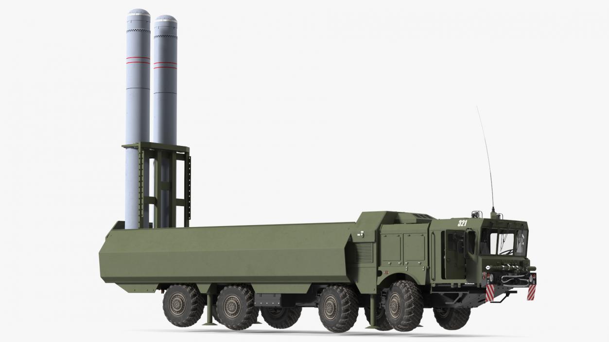 3D 300P Bastion-P Mobile Defence Missile System Rigged