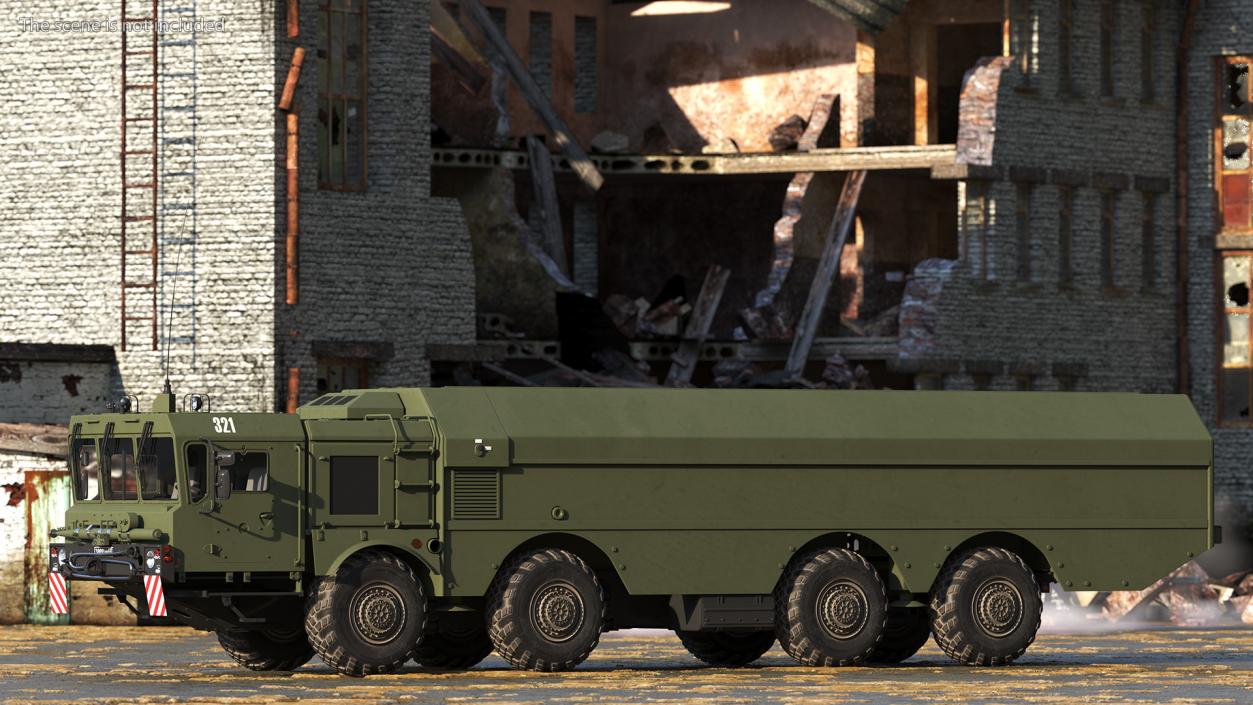 3D 300P Bastion-P Mobile Defence Missile System Rigged