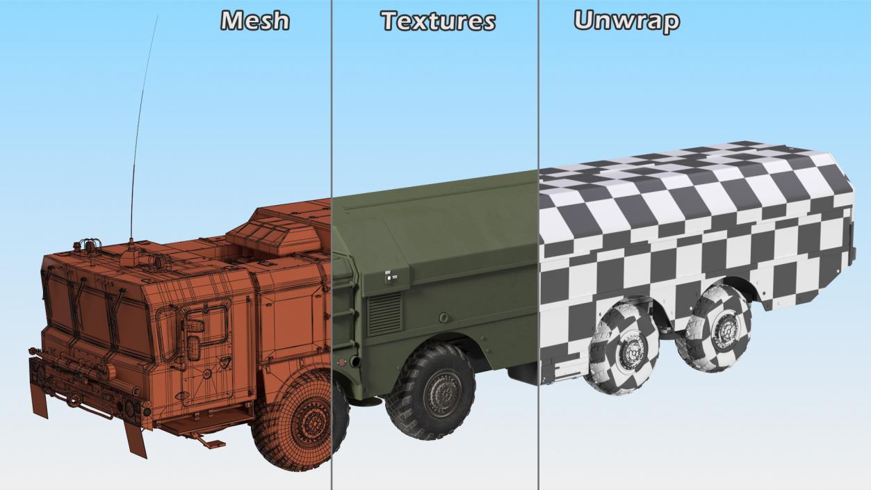 3D 300P Bastion-P Mobile Defence Missile System Rigged