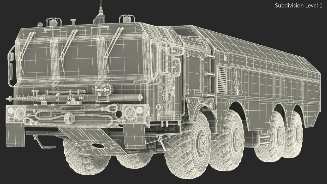 3D 300P Bastion-P Mobile Defence Missile System Rigged