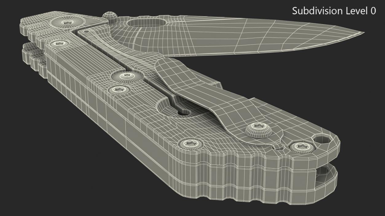 Tactical Folding Pocket Knife 3D model