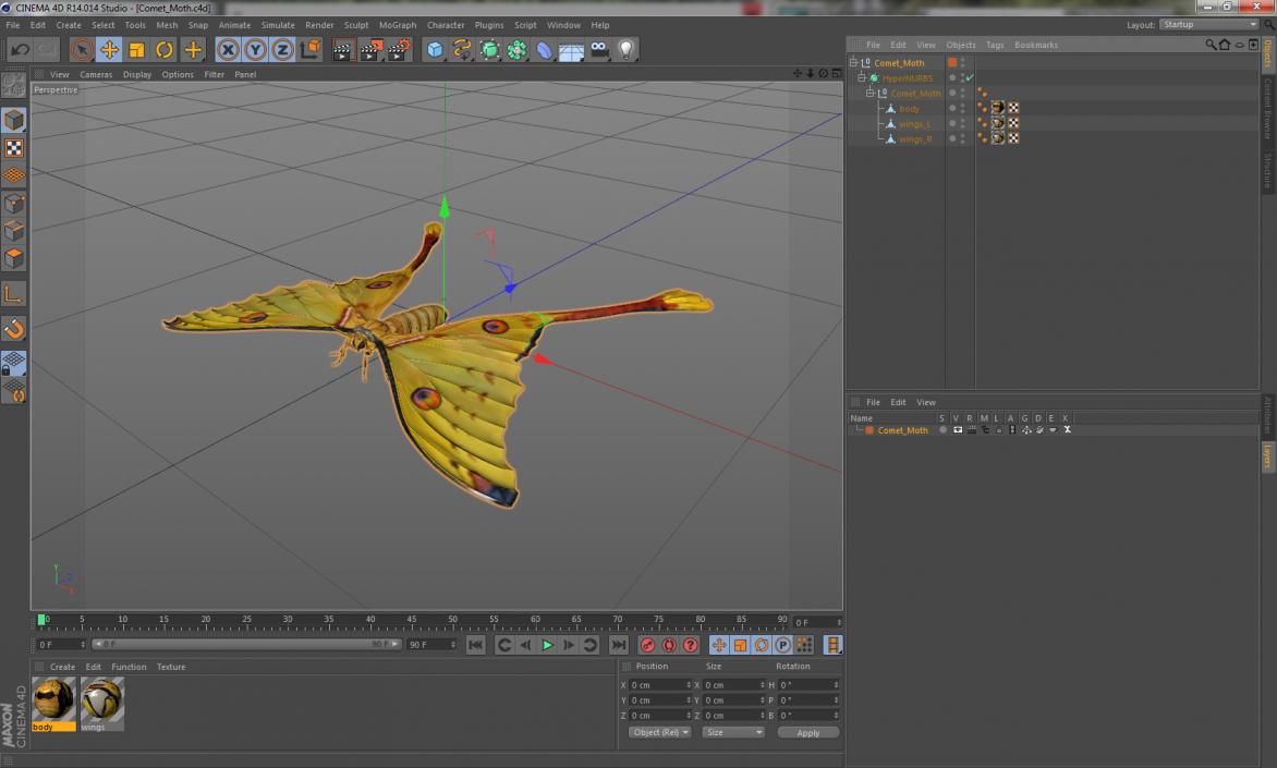 3D model Comet Moth