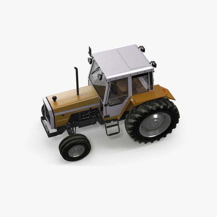 3D Farm Tractor Rigged for Cinema 4D model