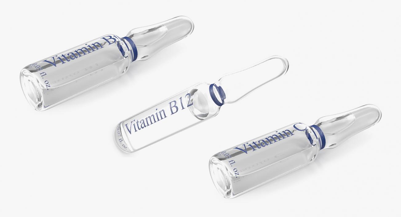 Vitamin Ampoules Collection 3D