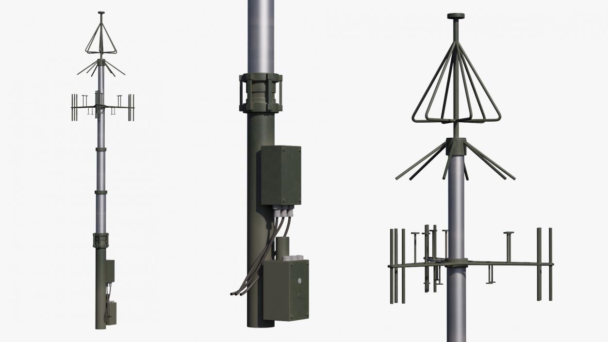 3D Telescopic Antenna Mast model