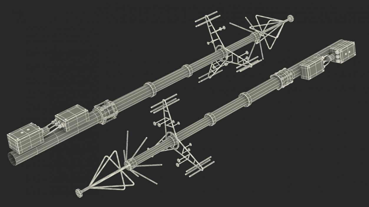 3D Telescopic Antenna Mast model