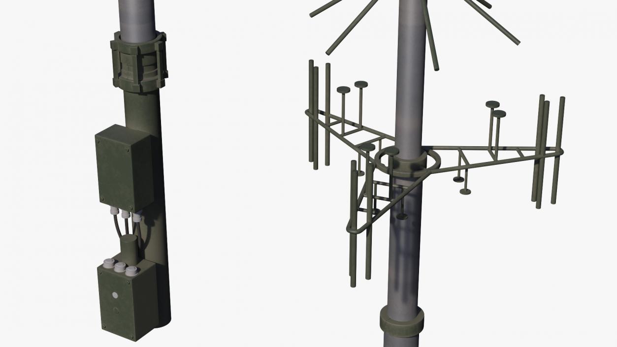 3D Telescopic Antenna Mast model