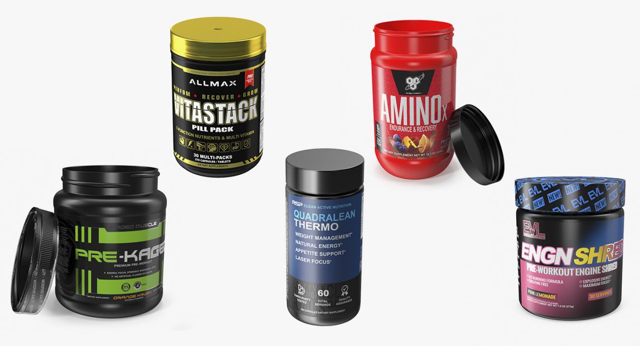 Workout Supplements Collection 2 3D