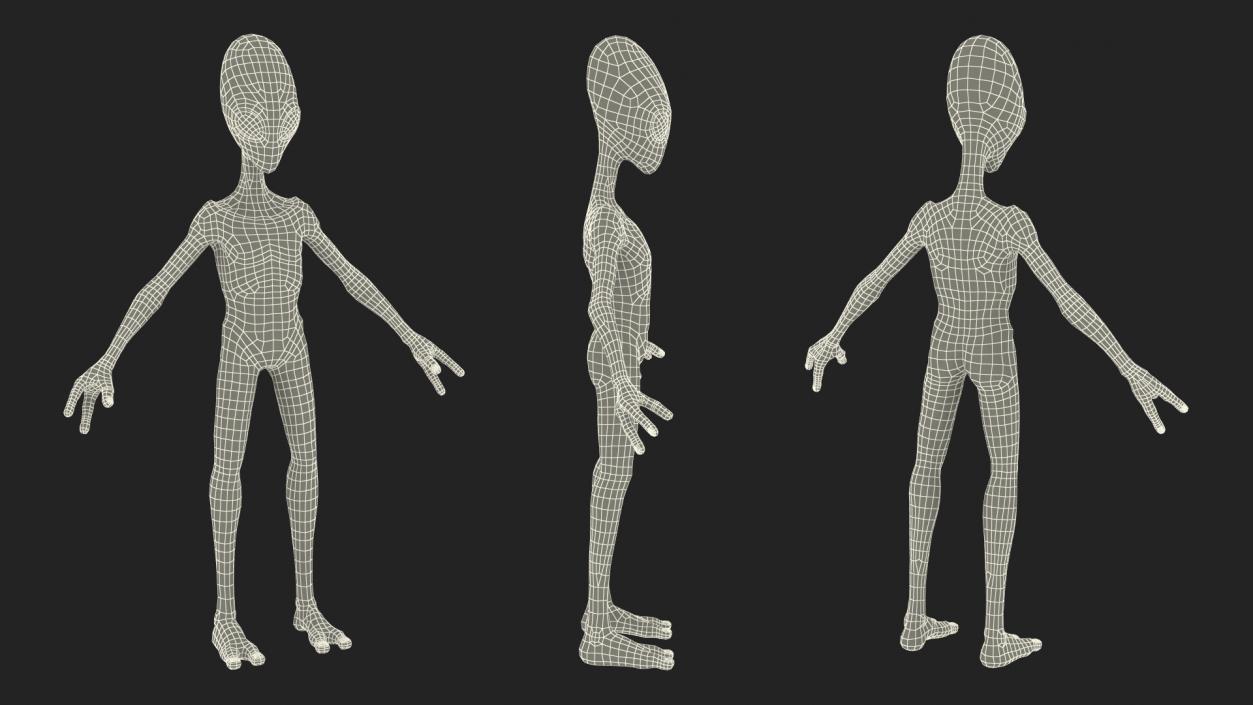 Extraterrestrial Alien T Pose 3D model