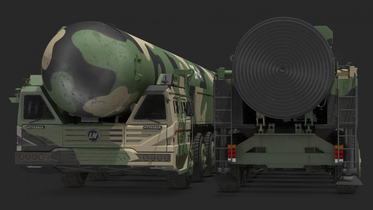 Dongfeng-41 ICBM Launch Vehicle Dusty 3D