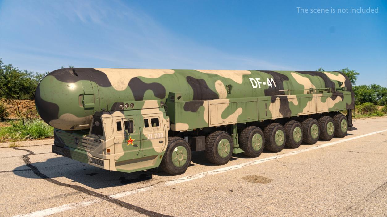 Dongfeng-41 ICBM Launch Vehicle Dusty 3D