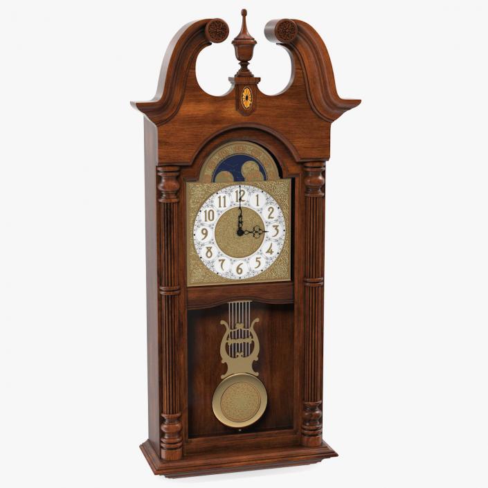 3D Howard Miller 620-226 Pendulum Wall Clock