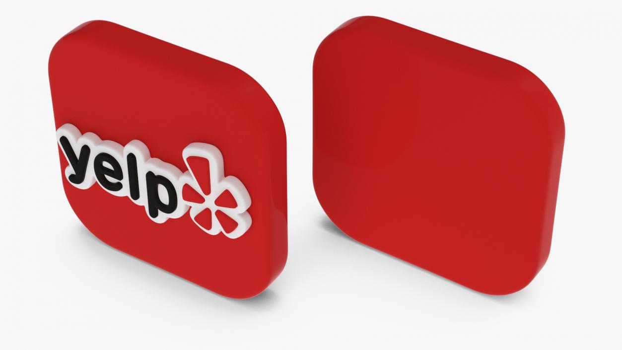 Yelp Social Media Icon 2 3D model