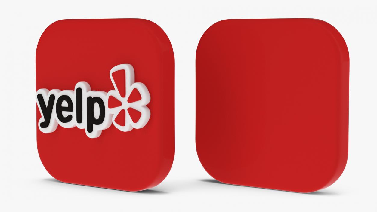 Yelp Social Media Icon 2 3D model