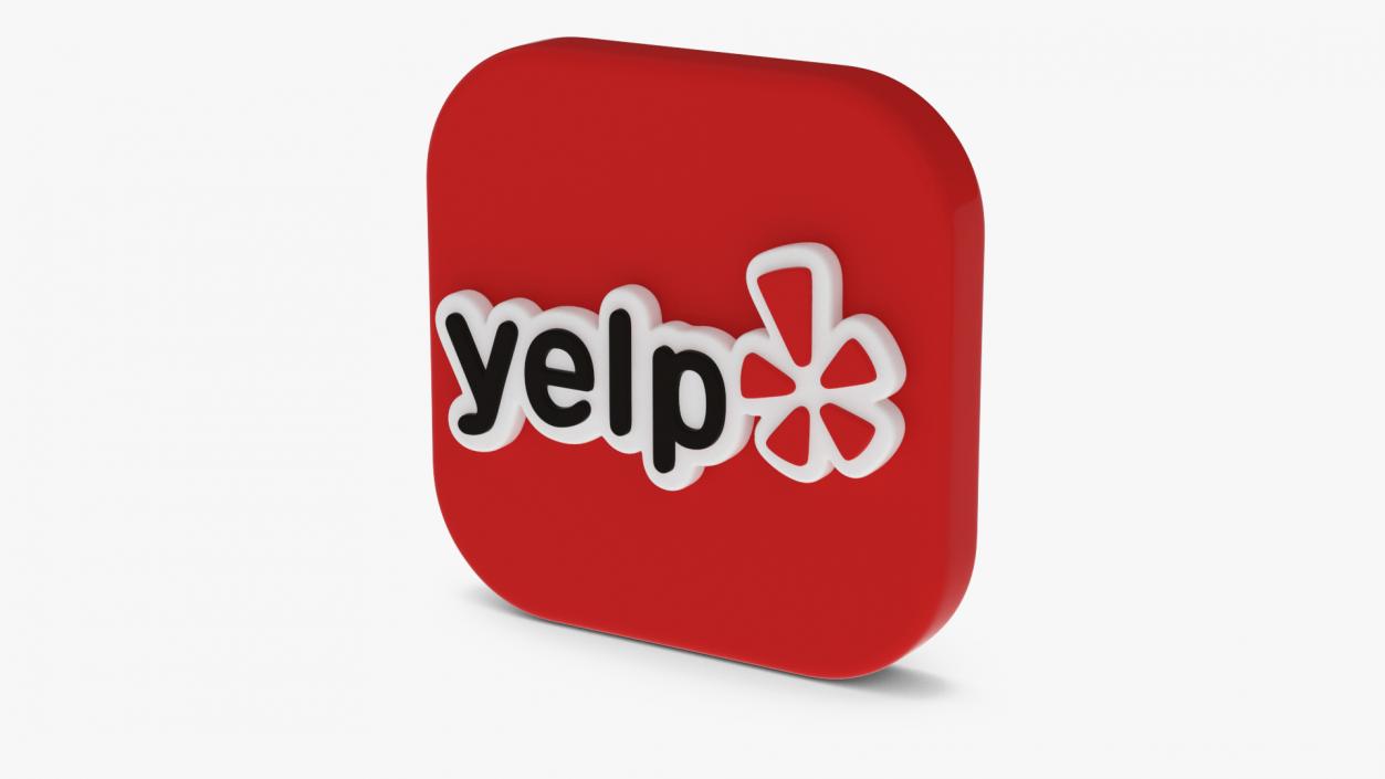 Yelp Social Media Icon 2 3D model