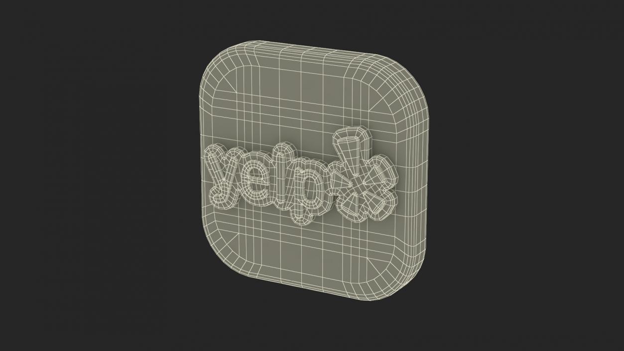 Yelp Social Media Icon 2 3D model